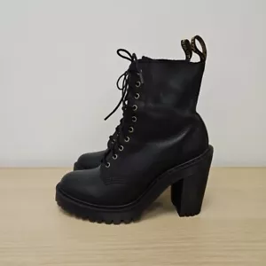 Dr. Martens Kendra Soft Mono Black Leather Chunky High Heel Ankle Boots Uk 5 - Bild 1 von 10