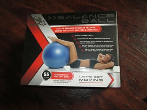 Balanceball Silber 1, 55 cm, Gymnastikball mit Pumpe, neu offener Karton - Bild 1 von 4