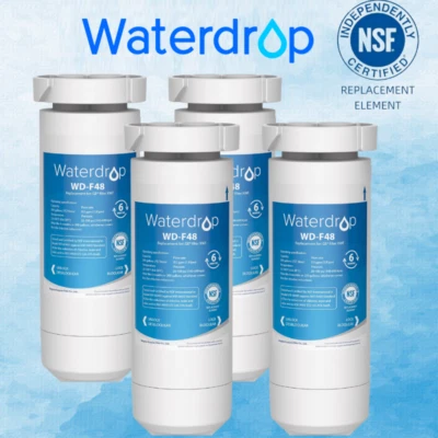 Waterdrop XWF Refrigerator Water Filter, Replacement for GE® XWF, 4 packs