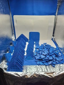 K'nex Blue Triangles 404 PIECES Panels Standard KNEX Small Large Parts Huge - Picture 1 of 18