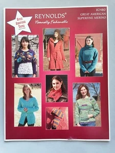 Ladies' Sweaters/Jackets/Accessories Knitting Pattern, 10ply - Reynolds 82480 - Picture 1 of 8