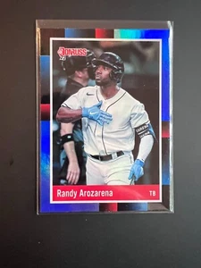 Randy Arozarena 2022 Donruss Baseball 1988 Retro #275 Holo Blue Tampa Bay Rays - Picture 1 of 2