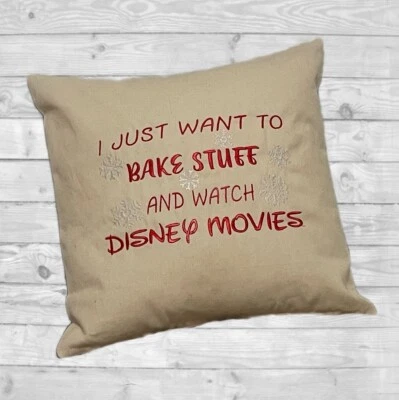 Disneyland Disney World Hornear Ver Película Bordada Almohada TinksTreasurez Foto 1 de 4