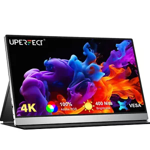 UPERFECT 15,6 Zoll 4K Tragbarer Monitor Portable Monitor Mobiler Bildschirm VESA - Bild 1 von 10