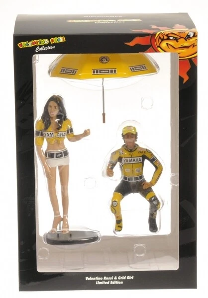 Minichamps 1:12 FIGURINE VALENTINO ROSSI & GRID GIRL MOTOGP LAGUNA SECA 2005 - Bild 1 von 1