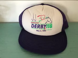 Vintage 1992 Kentucky Derby Trucker Mesh Hat Louisville KY Top Zustand - Bild 1 von 2