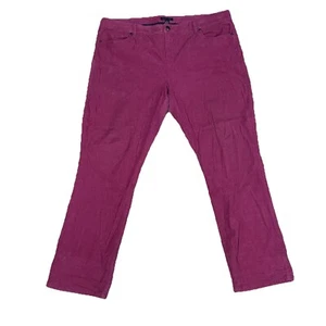 Tommy Hilfiger Women's Pants Pink Size 18 Straight Stretch Corduroy - Picture 1 of 8