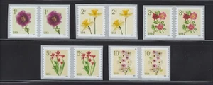 US Scott # 5902-5906 Flowers MNH Coil Pairs New 2024 Issues - Picture 1 of 1