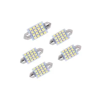Weiße Auto Nummernschild Kuppel Innenraum LED Glühbirnen Girlande Kofferraum 3528 16-SMD - Bild 1 von 9
