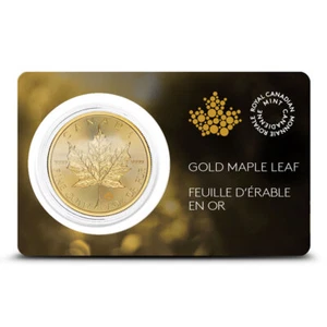 2025 1 oz Canadian Gold Maple Leaf Coin (BU w/ Assay) - Picture 1 of 4