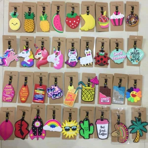 Large Luggage Silicone Baggage Tags Label letter Name Address ID Suitcase UK - Picture 1 of 134