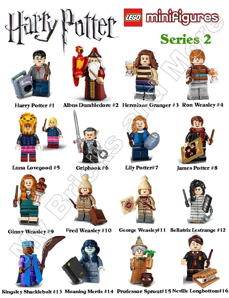 Lego Series Harry Potter Series 2  Minifigures (#1-#16) You Pick!!  - Image 1 of 3