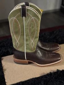 Justin Boot Men’s Western Yeti Rootbeer Cowhide 11.5 D NEW in Box RARE - Picture 1 of 9