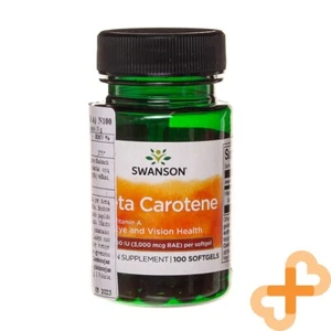 Swanson Beta Carotene Supplement 100 Capsules Eye And Vision Health Support - Picture 1 of 24
