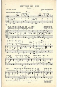 Noten für Orchester * Souvenirs aus Tokio  * Laß dein Herz nicht weinen - Bild 1 von 1