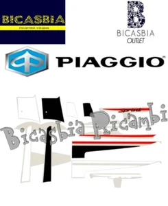 STOCK 606078M0001 KIT GRAFICHE ADESIVE SPORT NERO ROSSO ROSSE NERE VESPA SPRINT - Imagen 1 de 1