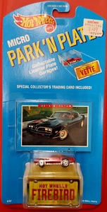 Hot Wheels Micro 9787 Park ‘N Plates Firebird with Trading Card MINT - Picture 1 of 2