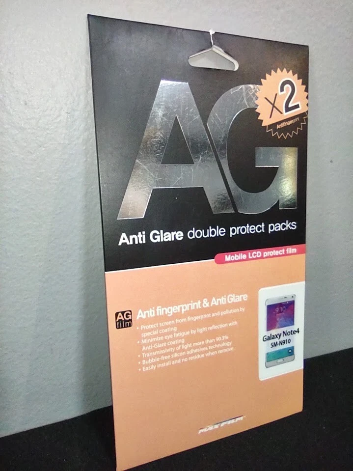 x2 Anti Glare Samsung Galaxy Note4 Note 4 SM-N910 Display Screen Protector Film - Image 1 of 4