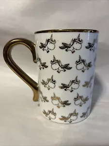 10 Strawberry Street Flying Unicorn Hippo Becher I Love Pretty Things Gold Trim Becher - Bild 1 von 7