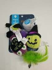 Thrills & Chills Pet Halloween Plush Cat Toys - 5 Pack