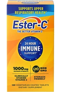 Ester-C Vitamin C 1000 mg Coated Tablets, Immune System Booster Supplement 120ct - Picture 1 of 6