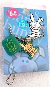 Vintage Happy Bunny Halskette ""It's Cute How Stupid You Are"" 2006 Neu aus altem Lagerbestand Neu MOC - Bild 1 von 3