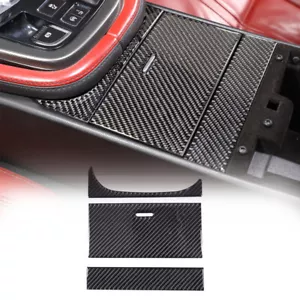 For Jaguar F-TYPE 13-22 Central Control Storage Box Panel Trim Carbon Fiber Soft - Picture 1 of 13