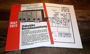 Zubehör Volksempfänger Daf1011 Betriebsanleitung Schaltplan Volksempfanger - Bild 1 von 3