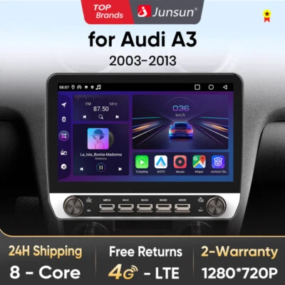 8-Kern Android Carplay Autoradio Für AUDI A3 8P 03-2013 GPS Nav WIFI BT SWC DAB+ - Bild 1 von 4