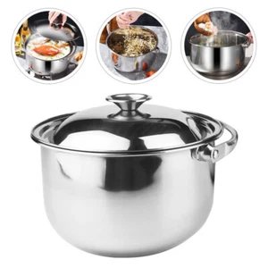 Stainless Steel Cooking Pot Stockpot Soup Cooker with Lid Induction Work - Picture 1 of 12