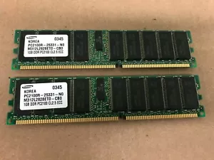 2GB (2x1GB) Samsung PC2100 DDR-266MHz 184pin ECC Registered M312L2828ET0-CB0 - Picture 1 of 2