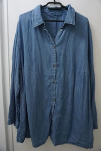 Ulla Popken Jeans Bluse / Blau / Lyocell Gr 50-52 gut erhalten - Bild 1 von 5