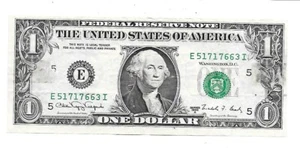 $1 1988-A Richmond Web Press Note EI Run 9 5/4 Very Fine/Extremely Fine Stains - Picture 1 of 2