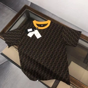 Fendi Full printed logo short sleeved FF T-shirt Size L - Picture 1 of 7