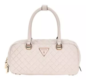 GUESS Eco Rianee Satchel Bag Schultertasche Tasche Stone hellgrau - Bild 1 von 3