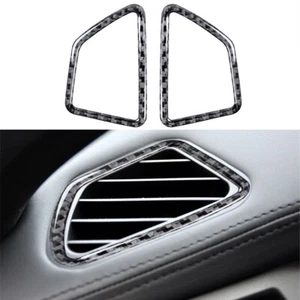 2pcs Carbon Fiber Sticker Defog Air Vent Trim For BMW X5 E70 X6 E71 - Picture 1 of 10