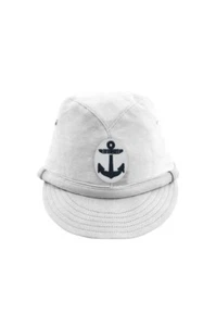 Segunda Guerra Mundial Japonesa IJN Marina Segundo Tipo EM Gorra de Campo Blanca Talla: S - Imagen 1 de 2