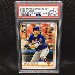 PSA 10! 2019 Topps Pete Alonso RC All-Star Game Stamp New York Mets Rookie #475 - Picture 1 of 3
