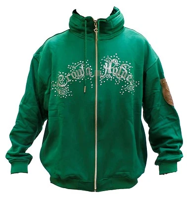 CHAQUETA CON CAPUCHA AUTÉNTICA SOPORTE CORONA HR87752 VERDE/PLATEADA Foto 1 de 4