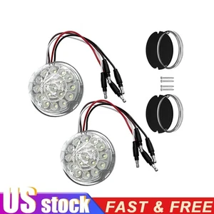 2/4pcs LED Side Marker Watermelon Lights Indicator Clearance CLear Lens Truck RV - Picture 1 of 11