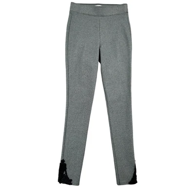 Abercrombie & Fitch Gris Floral Encaje Ribete Mujer Leggings Pantalones Pequeños Foto 1 de 4