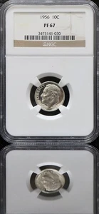1956~ Proof ~Roosevelt Silver Dime 10C - NGC Graded PF67 Free Shipping - Picture 1 of 4