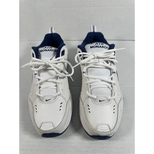 Nike Air Monarch IV Blanco Azul Marino Zapatos de Entrenamiento Tenis para Hombres Talla 10 - Imagen 1 de 12