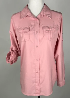 Camisa de rendimiento COLUMBIA enrollable L/S ventilada omni-sombra - M, rosa Foto 1 de 4