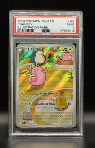 Chansey Twilight Masquerade #187/167 Illustration Rare Pokemon PSA 9 MINT 2024 - Picture 1 of 2