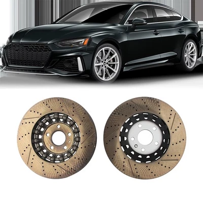 NEW FOR AUDI RS4 RS5 B9 2017-ON FRONT VENTED BRAKE DISCS PAIR 4M0615301AM - Изображение 1 из 4