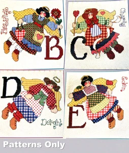 Angels B-C-D-E Blessing Charity Delight Eden afghanisches Design KREUZSTICHMUSTER - Bild 1 von 7