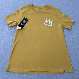 Camisa Mammoth Mountain para mujer grande dorada amarilla manga corta cuello redondo algodón - Imagen 1 de 10