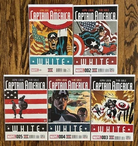 Captain America: White #1-5 Full Set Marvel Comics 2015 Jeph Loeb & Tim SALE - Bild 1 von 6