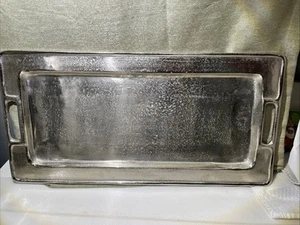 Indien Aluminium 24" Serviertablett Haushaltswaren gehämmert - Bild 1 von 9